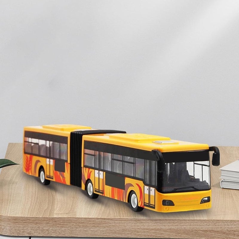 1 50 Scale Yellow Bus Toy Gift For Kids Boys Girls 28cm Long - Image 5